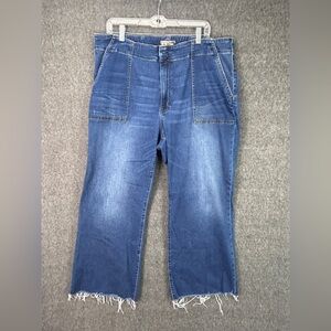 KUT From The Kloth Jeans Womens 18W Blue Meg Fab Ab High Rise Wide Leg Denim